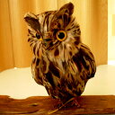 PUEBCO Owl ブラウン（L）　プエブコ　フクロウ（ミミズク）のオブジェ　置物まるで剥製のようにリアル♪雑貨　通販【SBZcou1208】