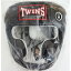 新 TWINS ツインズ 本革製 キックボクシング ヘッドギア ヘッドガード 黒 Mサイズ