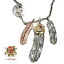 エドハーディー フェザー/ネックレス ペンダント ed hardy エド・ハーディー アンティーク/シルバー EDFET-004 SV925 メンズ ブランド チェーン 8点セット
