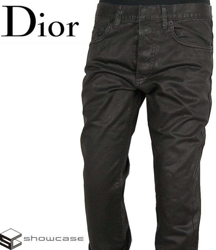 12SS/12春夏 DIOR HOMME/ディオール　オム 003d000tx027ダークグレーオイル加工デニムパンツ/ジーンズ 正規品　本物