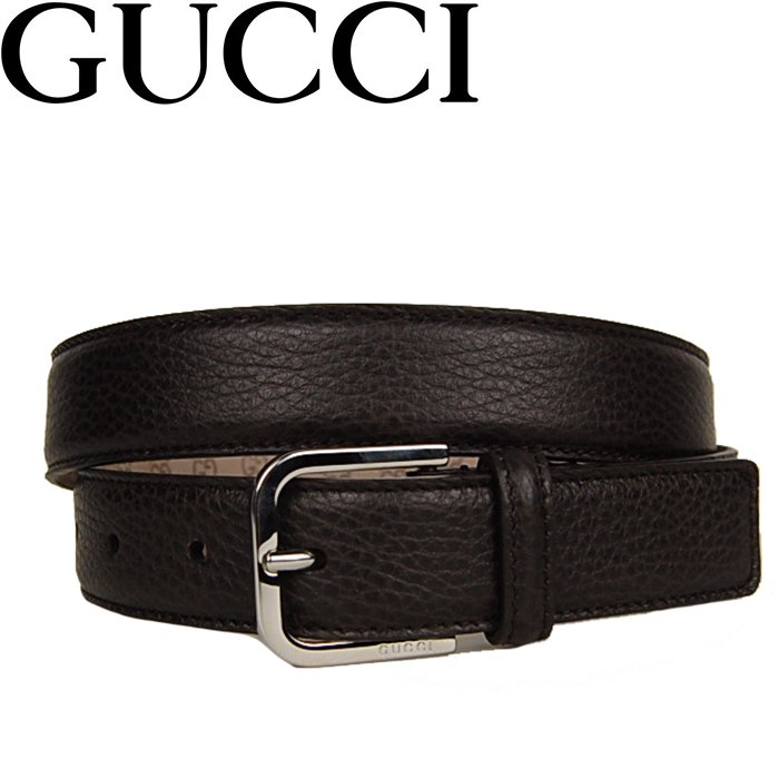 SALE GUCCI グッチ ダークブラウンロゴバックルベルト 【あす楽対応】【sybp】【w2】【YDKG-tk】【正規】GUCCI/グッチ　ベルト