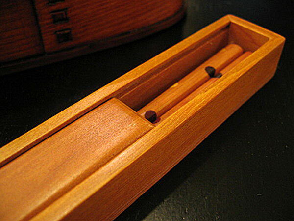 箸箱 気比 大　(木製 漆器)温かみのある木製箸箱