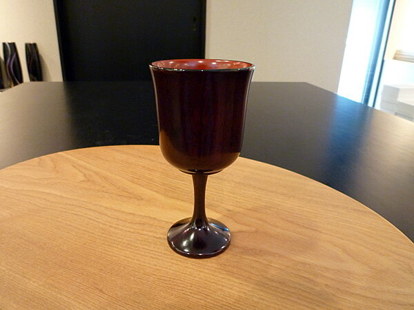 ワインカップ 木地呂塗り　(木製 漆器)