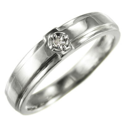 クロスリング 天然ダイヤモンド プラチナ900 約0.02ct 指輪