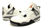 NIKE AIR JORDAN 4 RETRO 白×グレーセメント 308497-103 ナイキ エアジョーダン 4 レトロ WHITE CEMENT GREY オリジナルカラー