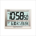 カシオ CASIO 特大画面表示六曜カレンダー・温度計・湿度計付き 壁掛け電波時計 IDC-600NJ-7JF
