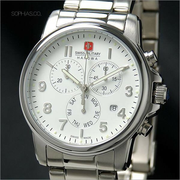 スイスミリタリー SWISSMILITARY 腕時計 CLASSIC クラシック クロノグラフ ホワイト メンズ ML284 [WAT13]【20％OFF】スイス製腕時計 ラッピング無料【正規輸入品】