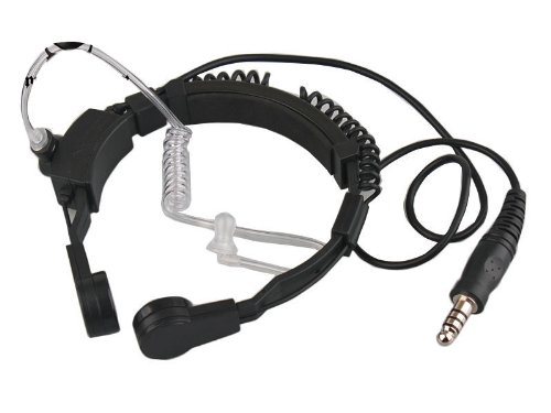 EMERSON製 タクティカル スロートマイク ヘッドセット ブラック 黒 喉の振動で会話出来るマイ...:auc-st-mart:10002706