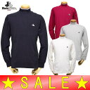 【50%OFF!セール】ブラック&ホワイト / ブラック アンド ホワイト(秋冬モデル!)ストレッチ/長袖ハイネックシャツ/アンダーシャツ(メンズ)ゴルフウェア/15K