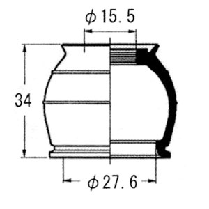 ロアボールジョイントダストブーツ MRワゴン MF33S 用 DC-2663 大野ゴム OHNO 5...:auc-star-parts:10182949