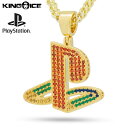 King Ice×PlayStation キングアイス プレイステーション ネックレス ゴールド VVS Diamond ホワイトストーン