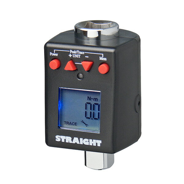 トルクレンチアダプター デジタル式 40〜200(Nm) 差込角1/2"(12.7mm) STRAIGHT/15-9200 (STRAIGHT/ストレート)締め付けトルクをディスプレイの表示、音と光で知らせます。