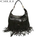 ジリ GILLI カーフレザー フリンジバッグ ダークブラウン 【新品】【smtb-tk】【YDKG-tk】ブランド レディース ショルダー イタリア
