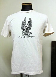 CycleZombiesサイクル<strong>ゾンビーズ</strong>　STAIRWAY Garage Made S/S T-SHIRT半袖TEEシャツ-DIRTY WASH WHITE