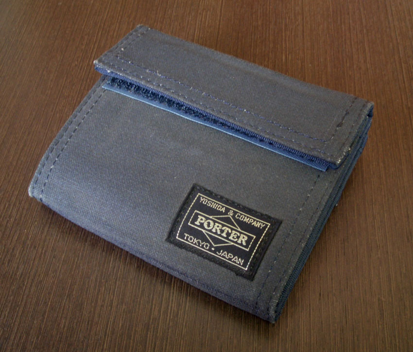 吉田カバン・Porter Duck Flap Wallet (636-06830) -Navy