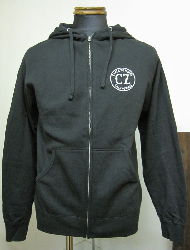 CycleZombiesサイクルゾンビーズCALIFORNIA ZIPUP HOOD-BLACK【送料無料】