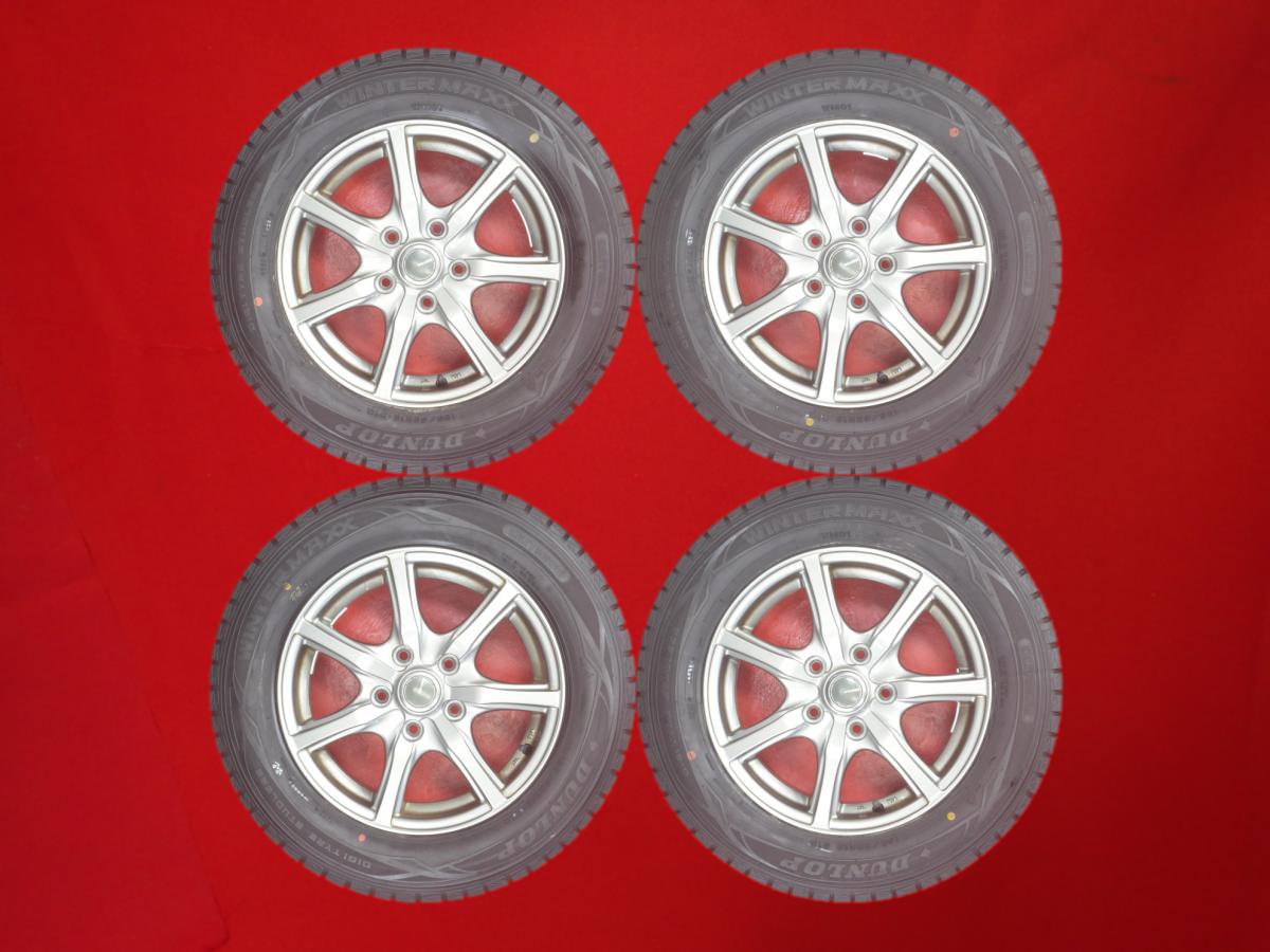 ダンロップ ウィンター MAXX 01(WM01) DUNLOP WINTER MAXX 01 195/65R15 91Q 7スポークタイプ 1P 6Jx15 +53 5/114.3 ガンメタ系 プレマシー マークII S-MX ステップワゴン スパーダ ラフェスタ ハイウェイスター アイシス プログレ センティア エスクァイア ミレーニア クラ