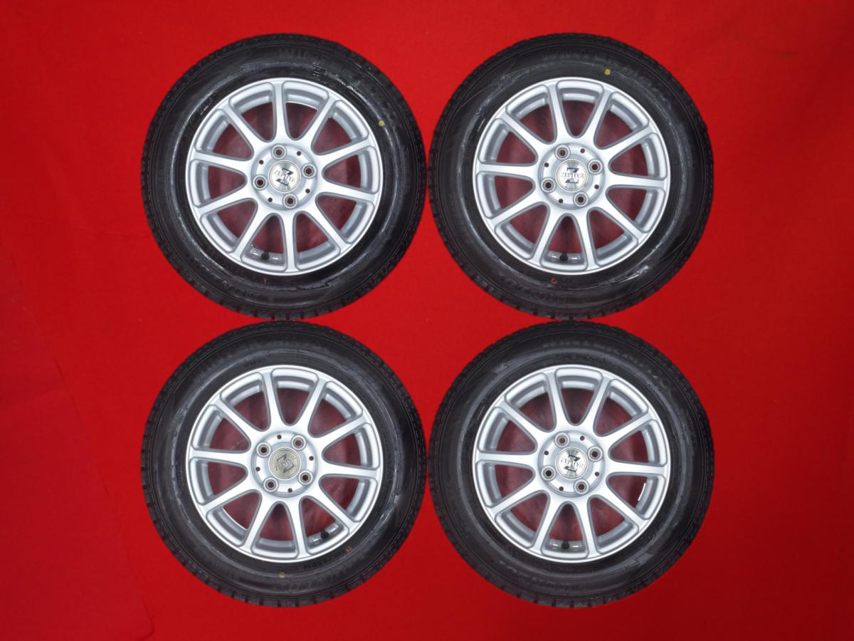 ダンロップ ウィンター MAXX 02(WM02) DUNLOP WINTER MAXX 02 175/65R14 82Q ZEPHYR 10本スポーク 5.5Jx14 +50 4/100 シルバー(銀色)系 バン シビック サニー トラック プリウス ヴィッツ デミオ スプリンタートレノ CR-X デルソル NXクーペ カローラ フィット アリア カル