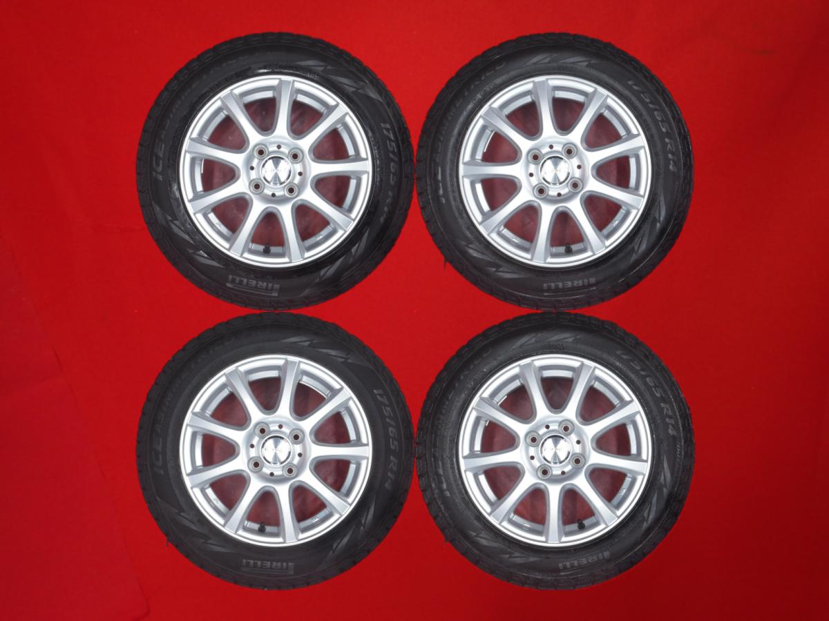ピレリ アイス アシンメトリコ プラス PIRELLI ICE 175/65R14 82Q DUFACT デュファクト DS9 5.5Jx14 +50 4/100 シルバー(銀色)系 コルト キューブ フィット ノート ブーン ルミナス コンチェルト プラッツ ベルタ コルト プラス デミオ ヴィッツ