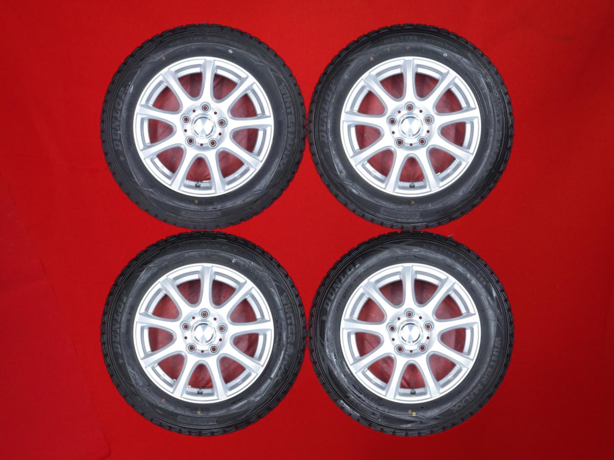 ダンロップ ウィンター MAXX 01(WM01) DUNLOP WINTER MAXX 01 195/65R15 91Q DUFACT デュファクト DS9 6Jx15 +53 5/114.3 シルバー(銀色)系 エスクァイア ヴォクシー クラウン セダン ステップワゴン クレスタ アイシス ノア プログレ マークII プレマシー