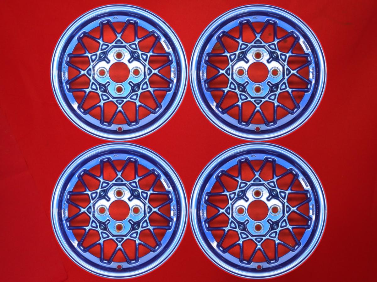 レーシング スパルコ NS-R 6Jx14 +40 4/100 ブルー(青色)系 ユーノス ロードスター 155/65R13ベース サクシード プロボックス マーチ バン トラック