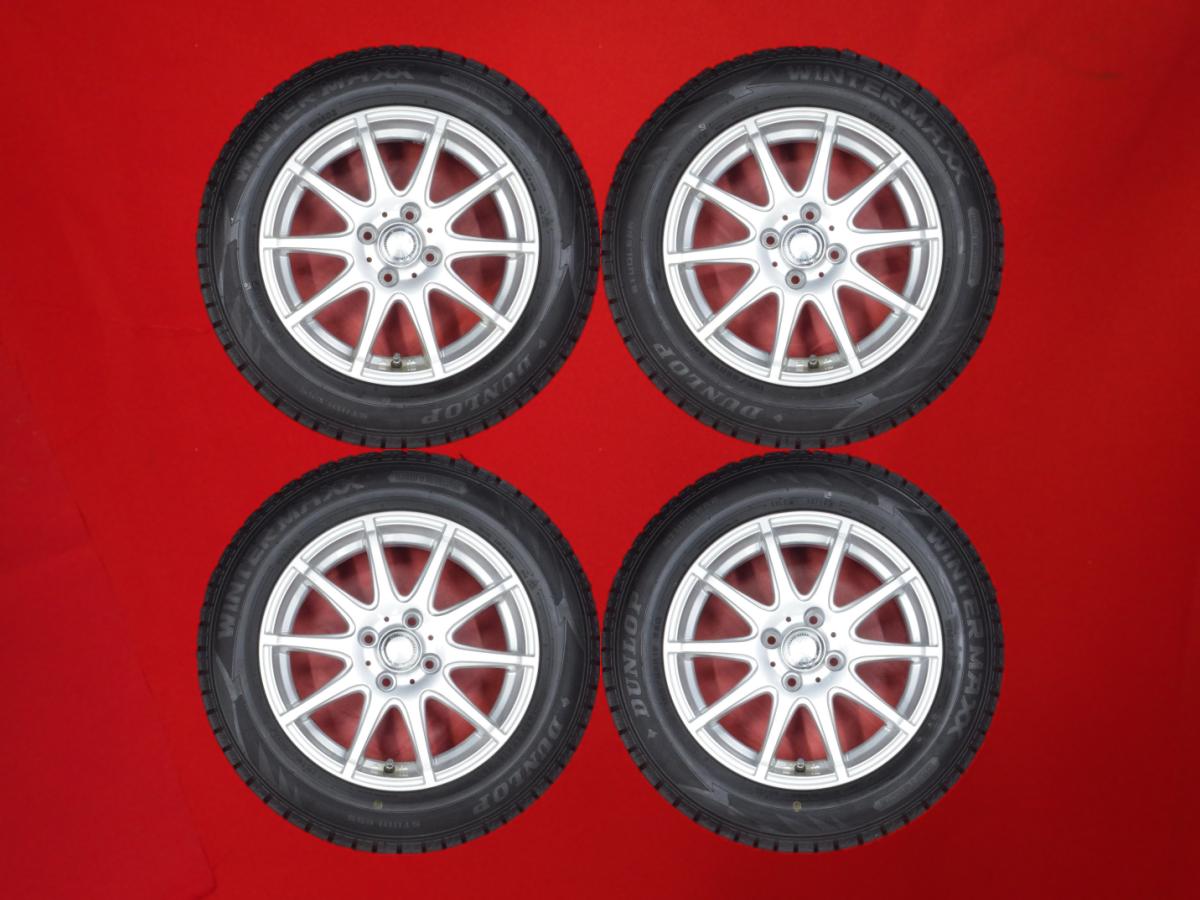 ダンロップ ウィンターマックス 02 WM02 DUNLOP WINTER MAXX 02 WM02 185/65R15 88Q 10スポークタイプ 1P 5.5Jx15 +42 4/100 シルバー(銀色)系 カローラ アクシオ ティーダ ラティオ ティーダ フリード ノート サンタナ ブルーバード シルフィ ラクティス ウイングロード カ