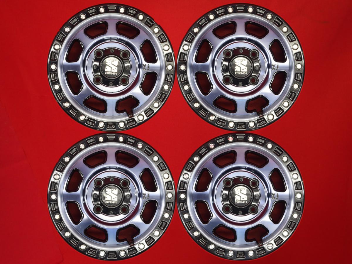 XTREME-J XJ07 5Jx14 +42 4/114.3 ブラックポリッシュ(ブラック&ポリッシュ) NV200 バネット バン NV200 バネット