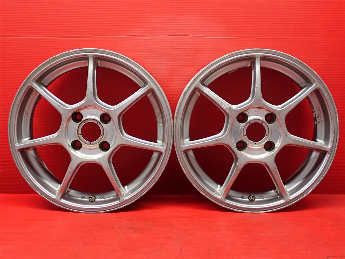 エンケイ レーシングRS+M 5Jx15 +45 4/100 シルバー(銀色)系 シルバーポリッシュ(シルバー&ポリッシュ)