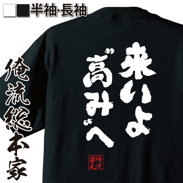 おもしろtシャツ 俺流総本家 魂心tシャツ 来いよ高みへ 名言 漢字 文字 メッセージtシャツおもしろ雑貨 お笑いtシャツ おもしろtシャツ 文字tシャツ 面白いtシャツ 面白 大きいサイズ 送料無料 文字ワンピース One Piece 漫画 少年 ルフィ エース 背中で語る 名言