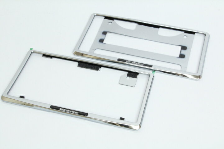 CLクラス W216 W215ベンツ純正 ナンバープレートフレーム フロント・リアセットCL500 CL550 CL600 CL55AMG CL63AMG CL65AMG ＊ナンバーフレーム・ライセンスプレートフレーム