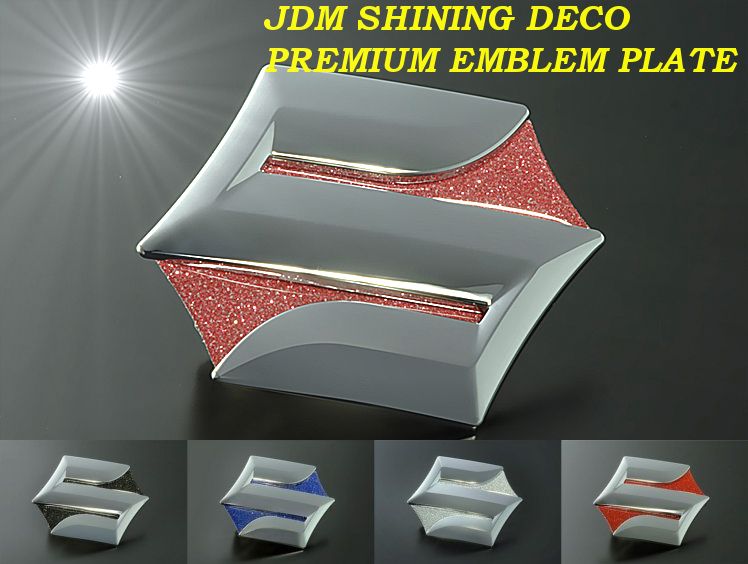 JDM シャイニングデコ プレミアムエンブレムプレート パレットSW 09.9〜 MK21S リア JEP-S01 特殊製法で輝き・耐久性を実現！