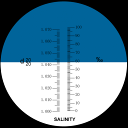1年メーカー保証温度補正海水濃度屈折計海水比重計＊正確な比重を簡単に測定！試料1、2滴たらして一発測定しかも正確