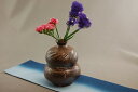 陶芸作家 荒川明作 焼締 花入れ ha-44 薪窯 文部大臣奨励賞受賞 陶芸家 荒川 明作 送料無料 茶道具【定年退職記念】還暦祝い 敬老の日お祝い 記念品に fs04gm