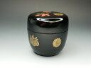 【茶道具/なつめ茶器】 中棗 高台寺 色蒔絵 樹脂製 黒塗 日本製