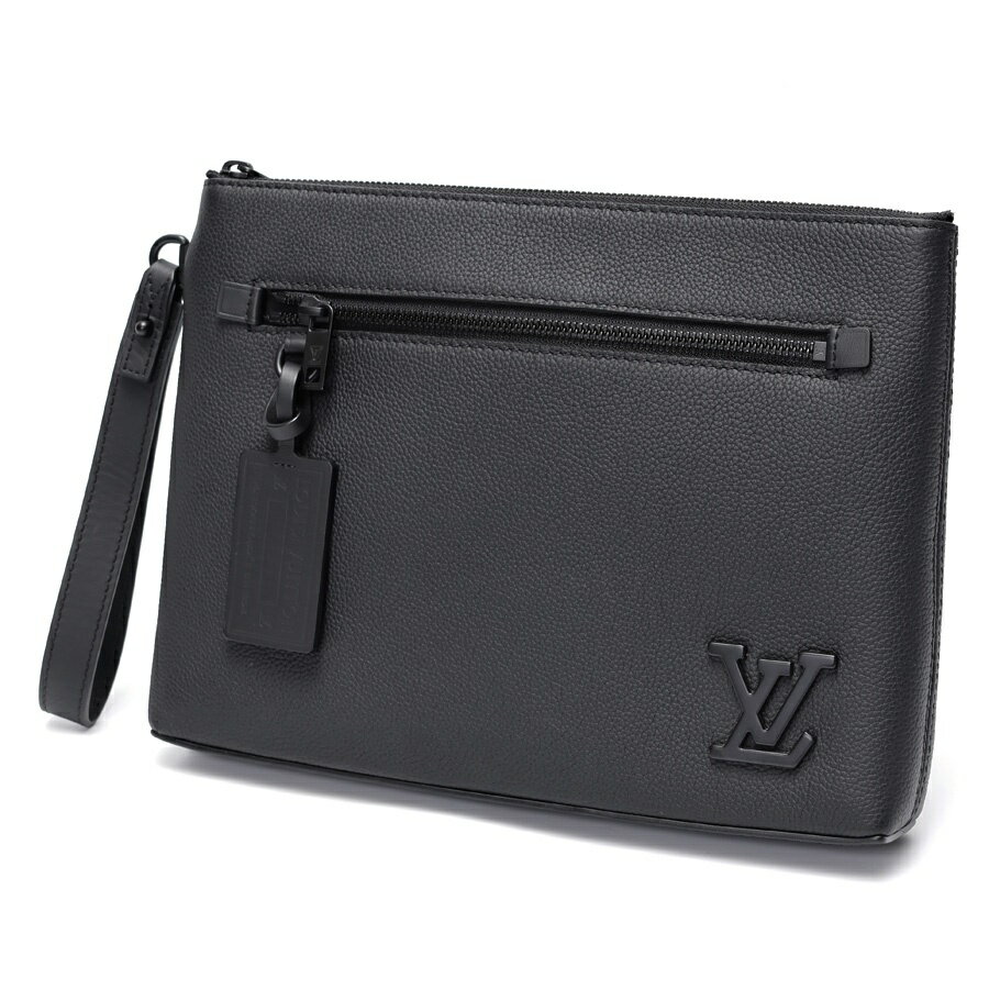 【中古】 ルイヴィトン / LOUIS VUITTON テイクオフ ポーチ / クラッチバッグ　M69837 グレインレザー　ノワール（ブラック） 商品番号 S-158965　値下げ