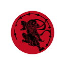 ホイール センターキャップ シール 55mm 雷神 レッド 1枚