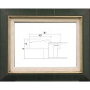 油彩額 油絵用額縁 7727 F12 グリーン 緑 -新品