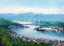 油絵 肉筆絵画 F15サイズ 「尾道旅情」 辻 京子 木枠付 -新品