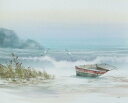 水彩画 「波 海景」 -M6 -新品-特価品