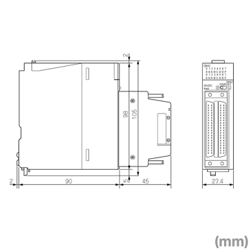 三菱電機 QY82P トランジスタ出力ユニット ソースタイプ Qシリーズ シーケンサ 出力点数: 32点 接続方式: 37ピンDサブコネクタ NN