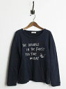 SM2 サマンサモスモス 英字プリントスウェットプルオーバー*トップス【中古】*高価買取中*【トレーナー 長袖 コットン ネイビー】【2400010293627】