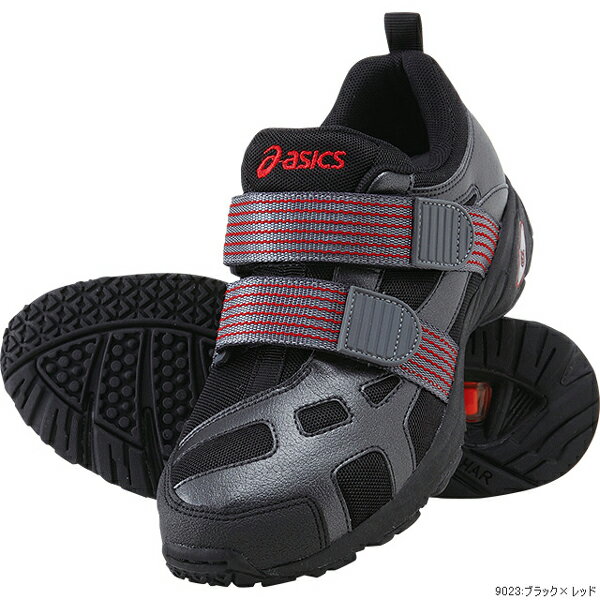 アシックス【ASICS】すくすく（スクスク・SUKUSUKU） 子供靴（スニーカー） キッズシューズ GELCROSS Jr.　ブラック×レッド　TKJ107-9023
