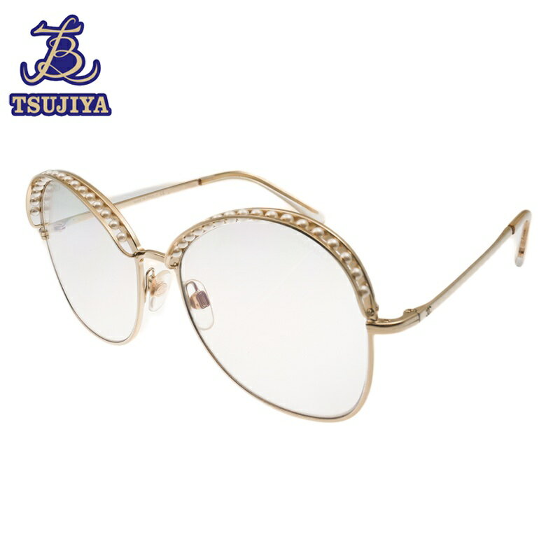 【中古AB】CHANEL シャネル メガネ 4246-H フェイクパール 度無し56□18 135 【辻屋質店S0950】【質屋出品】