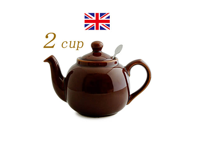 【英国LONDON POTTERY】ティーポット(茶）2杯用送料540円（※沖縄・北海道送…...:auc-uemachicoffee:10000430