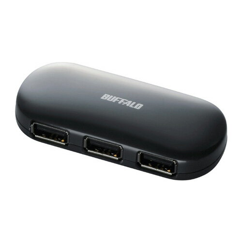 バッファロー USB2.0ハブ 4ポートタイプ(AC付) ブラック☆BSH4A01BK★