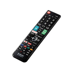 エレコム ERC-TV02BK-SO テレビリモコン ソニー ブラビア対応 設定不要ですぐ使える 見やすい文字サイズ 押しやすいボタン Netflix / YouTube対応 ブラック