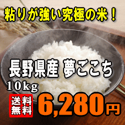 ★特別価格26%OFF!★【送料無料】【23年産】究極の米！長野県産 夢ごこち　5kg×2