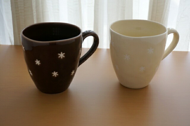 ほっこり可愛い マグカップ 　チョコ ブラウン/ クリームベージュ　おうちカフェでミルクテ…...:auc-utsuwayasan:10000950