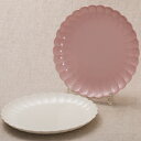 花盛皿 白／ピンク 花Hana 電子レンジ・食洗機対応 大皿 シンプル かわいい 日本製 樹脂製 プレート おうちカフェ