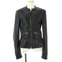 ザラ ZARA TRAFALUC フェイクレザー ジャケット ライダース ジップアップ フレアー S 黒 ブラック レディース 【中古】【ベクトル 古着】 170328 ブランド古着ベクトルプレミアム店